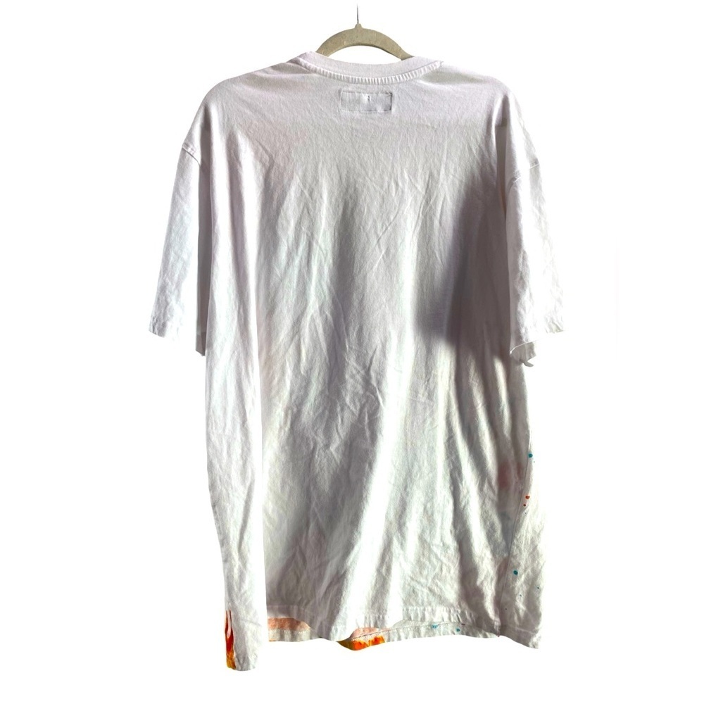 🌟  REASON skull shirt white multi color trip men’s Sz L Skeleton top resort - Picture 12 of 12